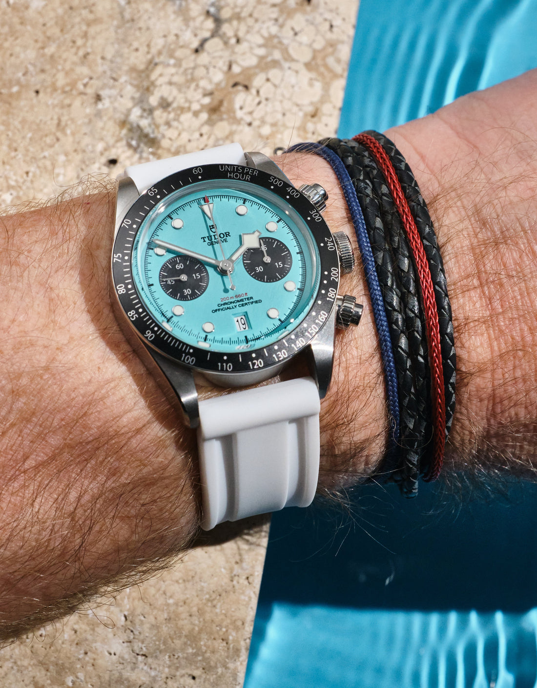 22mm White Rubber WIS Watch Strap