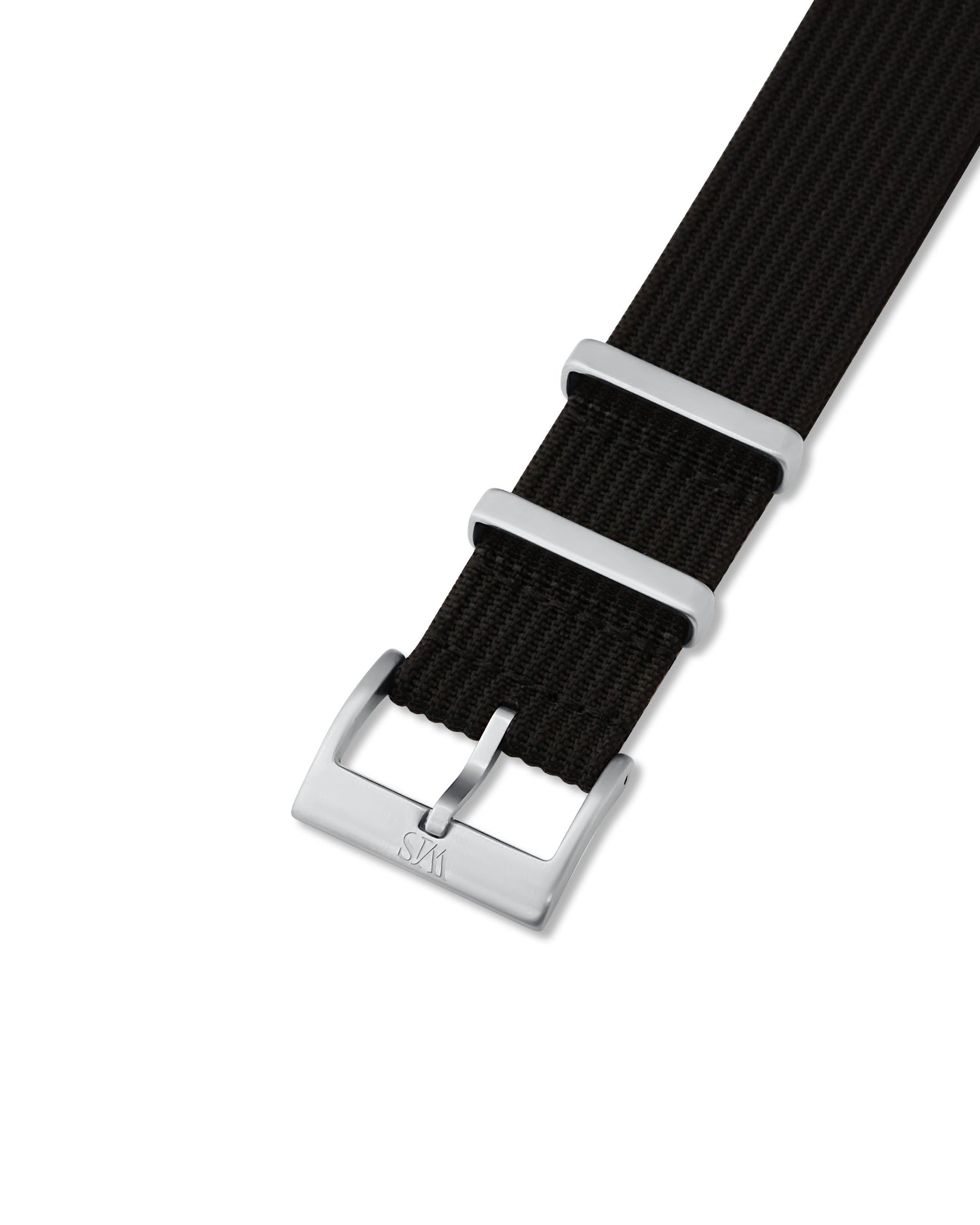 Tuxedo Black Woven Nylon Strap 22mm | WISSTRAPS Watch Bands