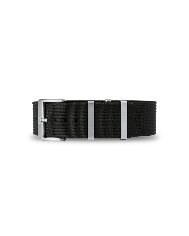 Tuxedo Black Nato Strap 22mm | WISSTRAPS