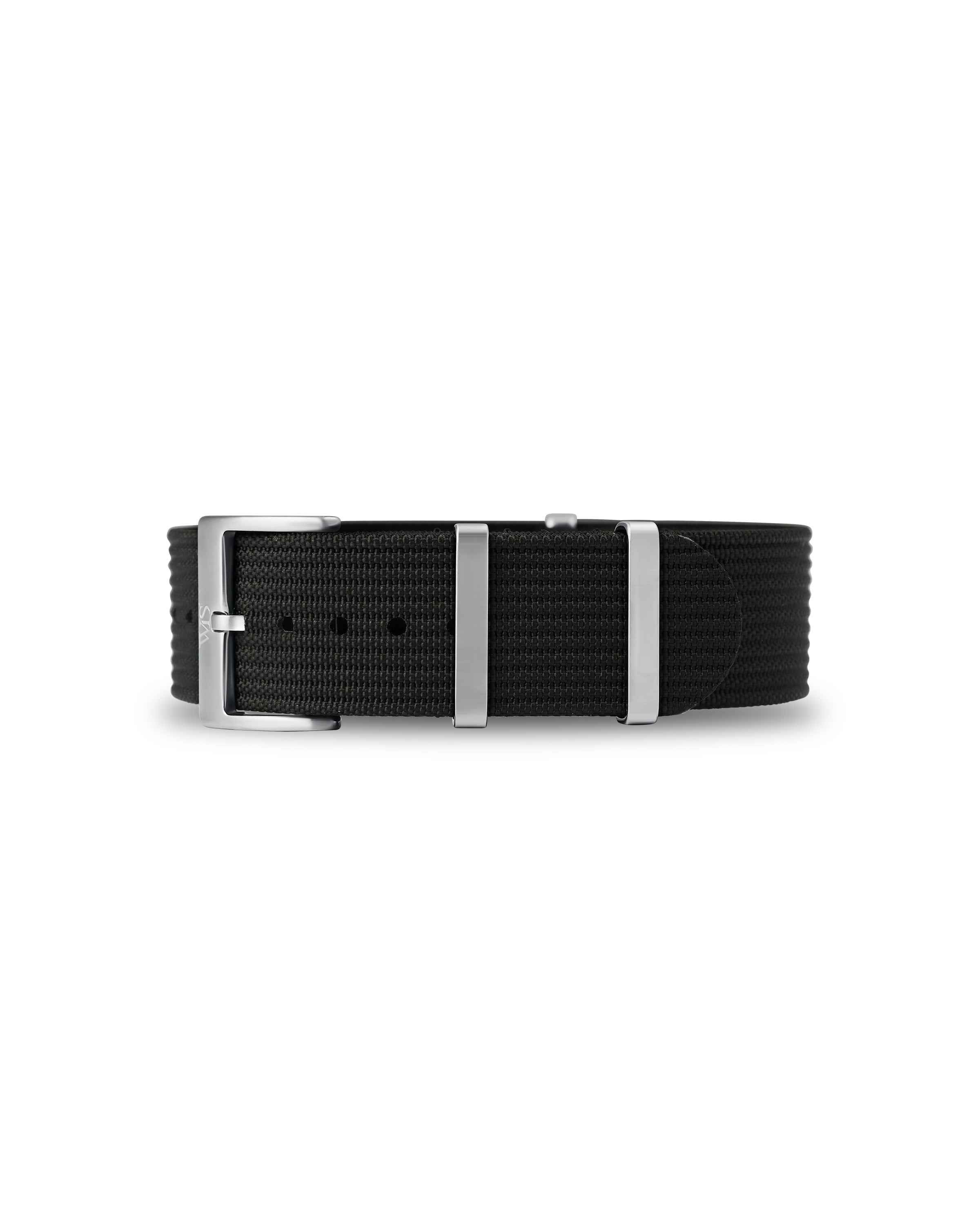 Tuxedo Black Woven Nylon Strap 22mm | WISSTRAPS
