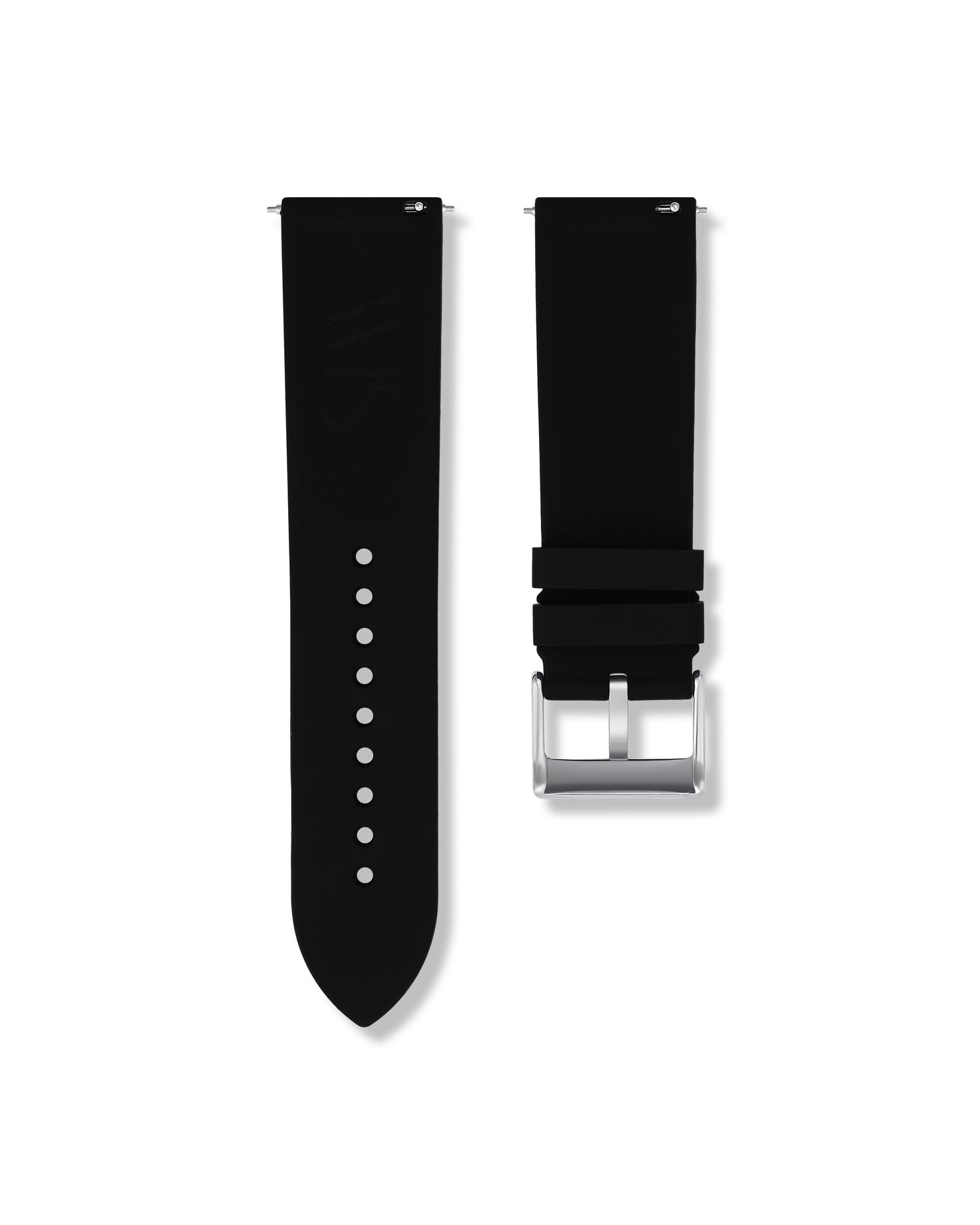 Tuxedo Black Quick Release Rubber Strap 24mm | WISSTRAPS