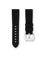 Tuxedo Black Rubber Watch Band | WISSTRAPS