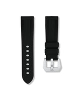 Tuxedo Black Rubber Watch Band | WISSTRAPS