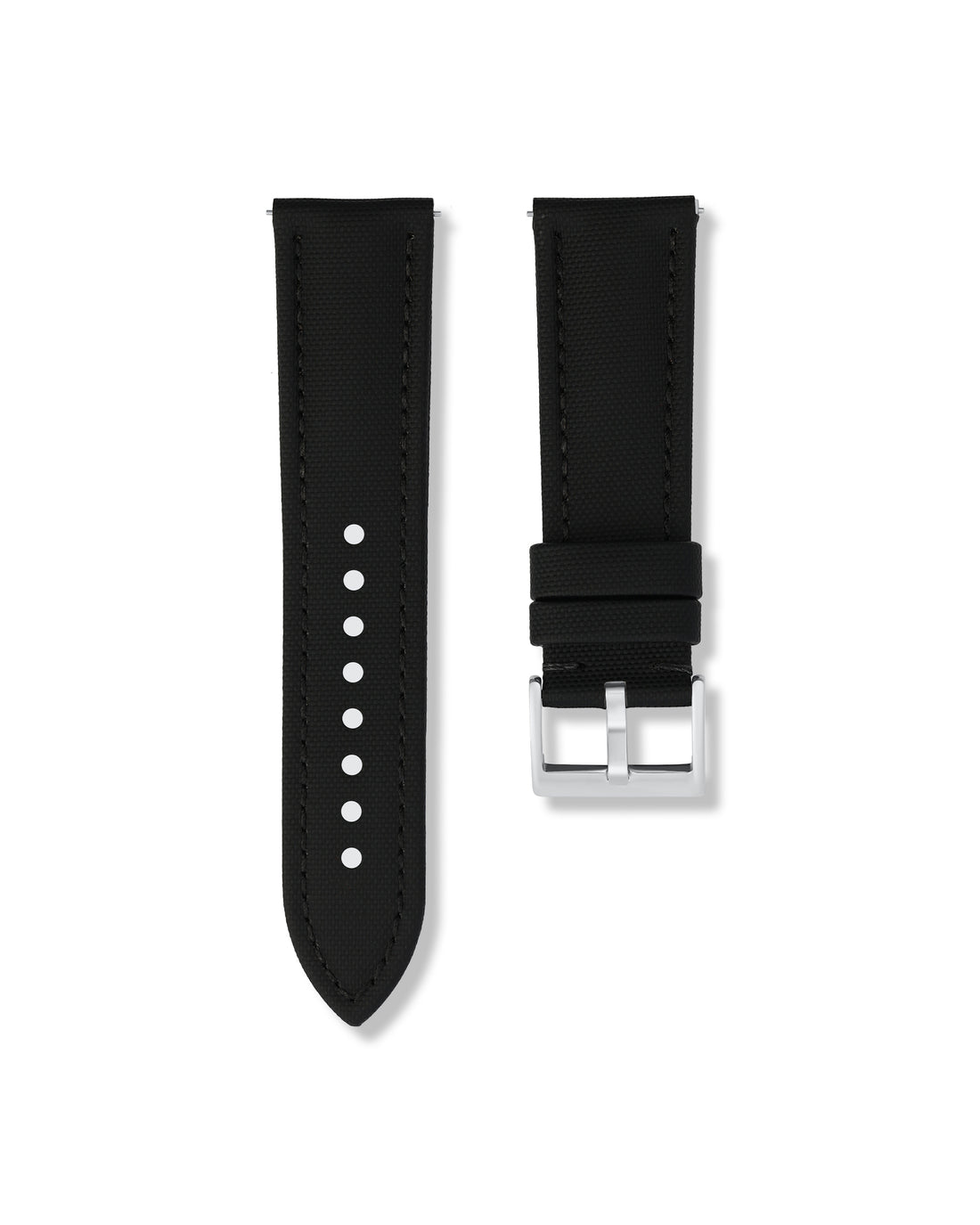 Tuxedo Black Sailcloth Watch Strap 24mm | WISSTRAPS