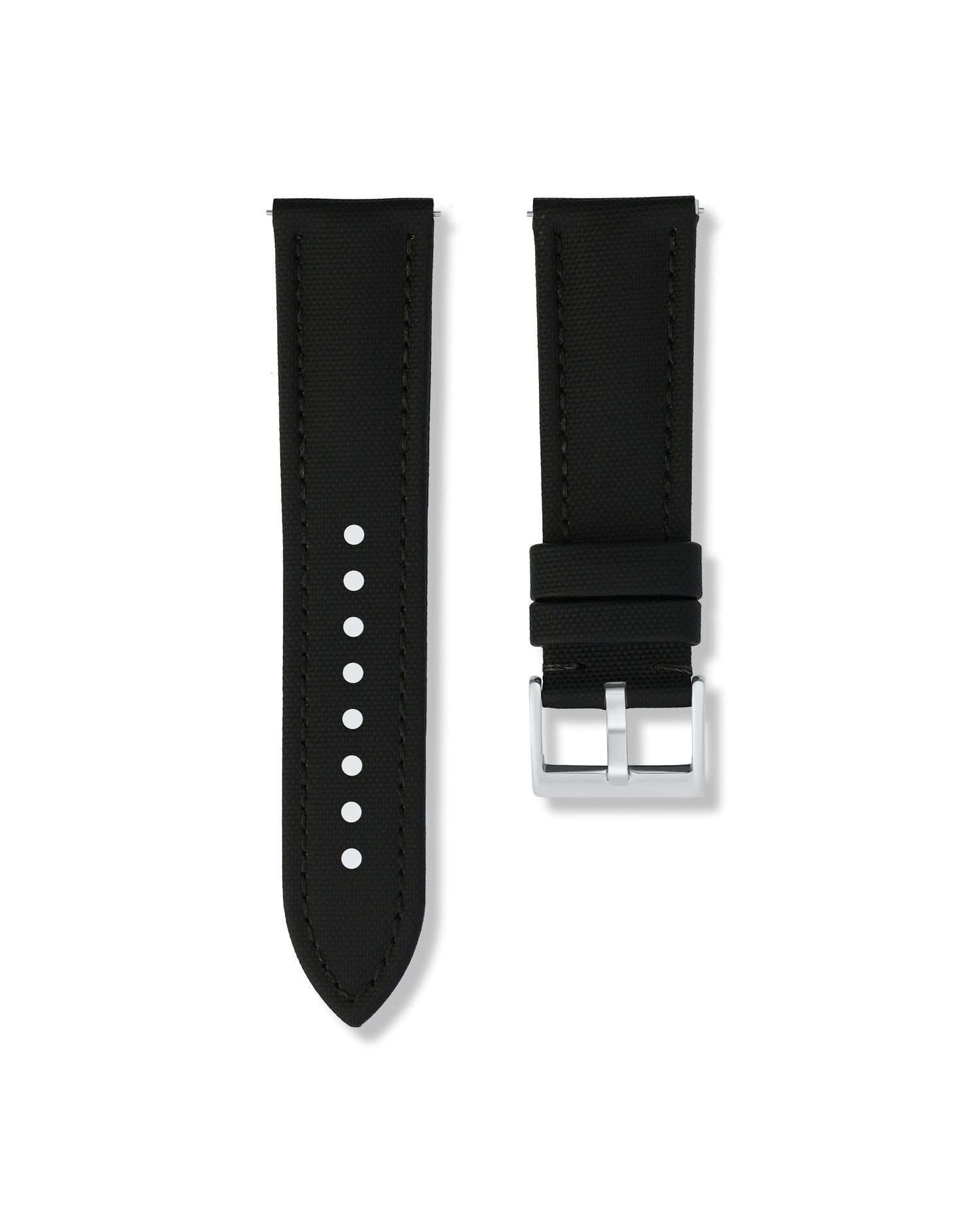 Tuxedo Black Sailcloth Watch Strap 24mm | WISSTRAPS