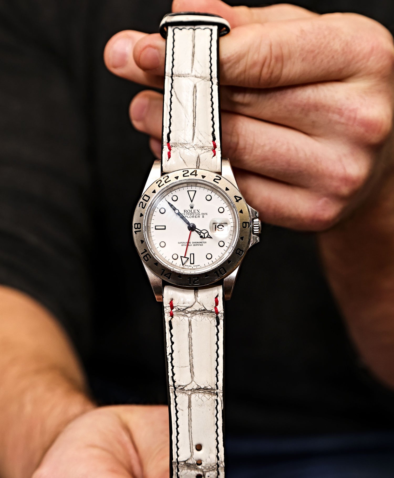 White Alligator Leather Handmade Watch Strap | WIS Watch Straps