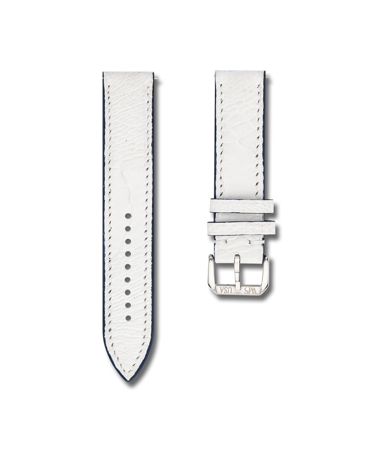 White Ostrich Leather WIS Watch Strap Limited Release250 Year USA Anniversary 