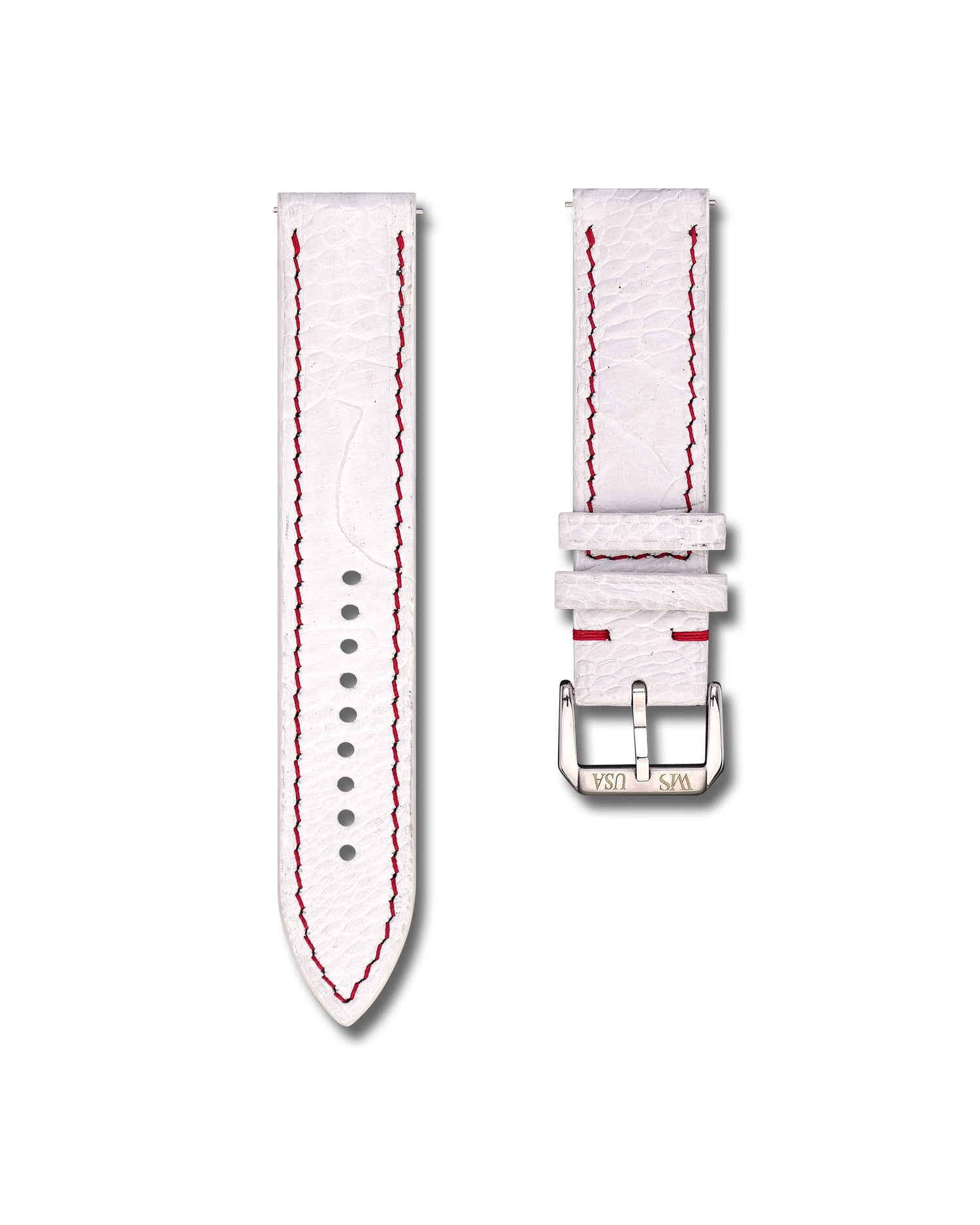 White Ostrich Leather WIS Watch Strap Limited Release250 Year USA Anniversary 