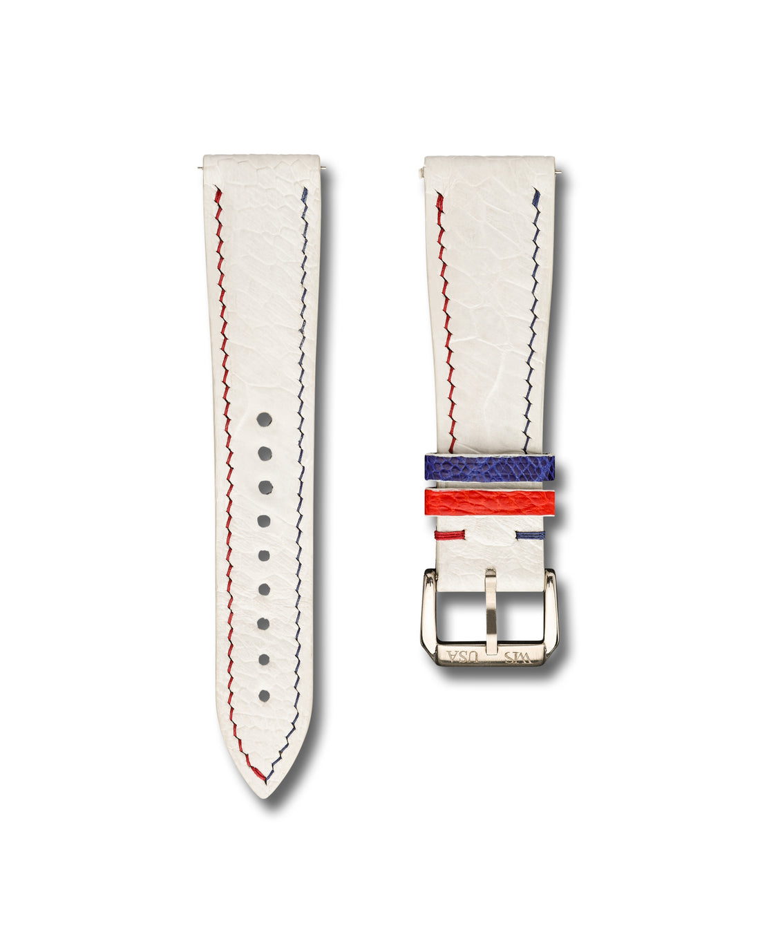 White Ostrich Leather WIS Watch Strap
