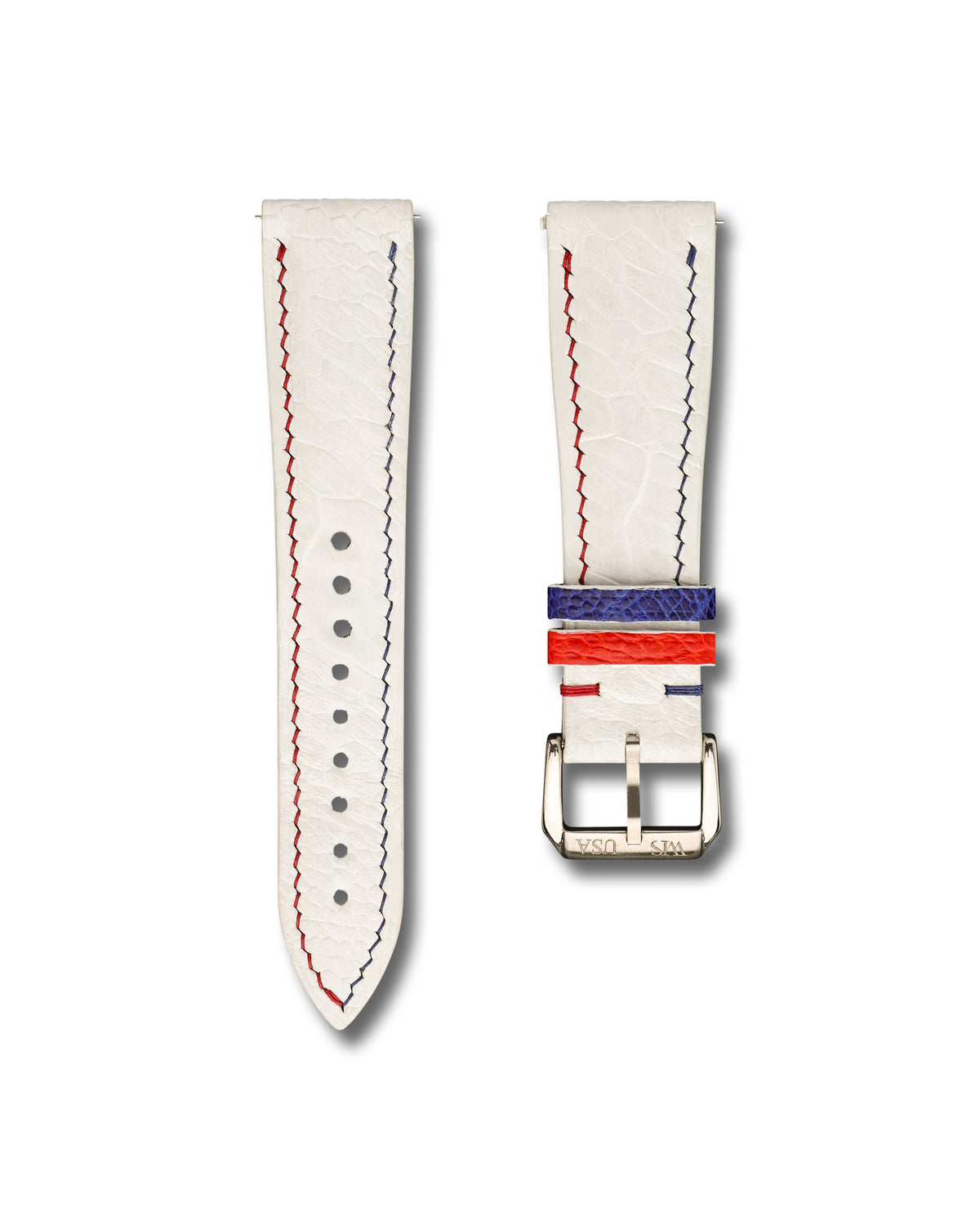 White Ostrich Leather WIS Watch Strap