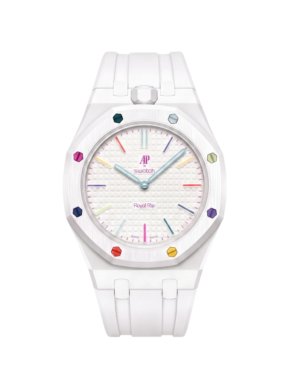 AP x Swatch Royal Pop White Rubber Wrist Strap | WIS Watch Straps