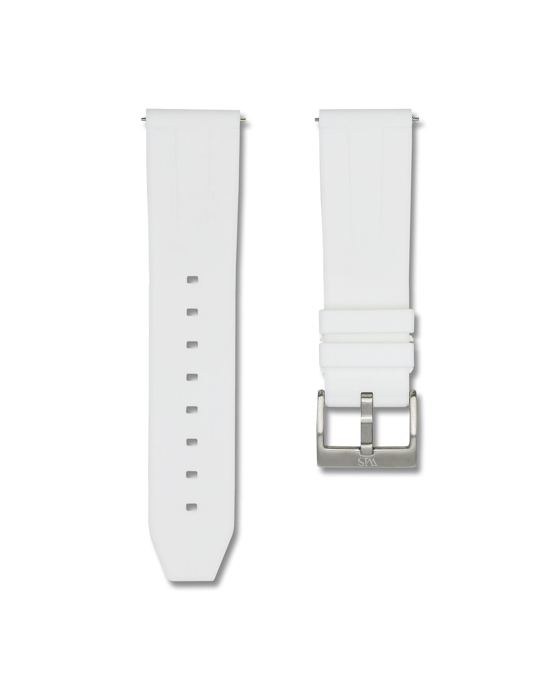 23mm White Rubber Quick Release Watch Band | WIS Straps