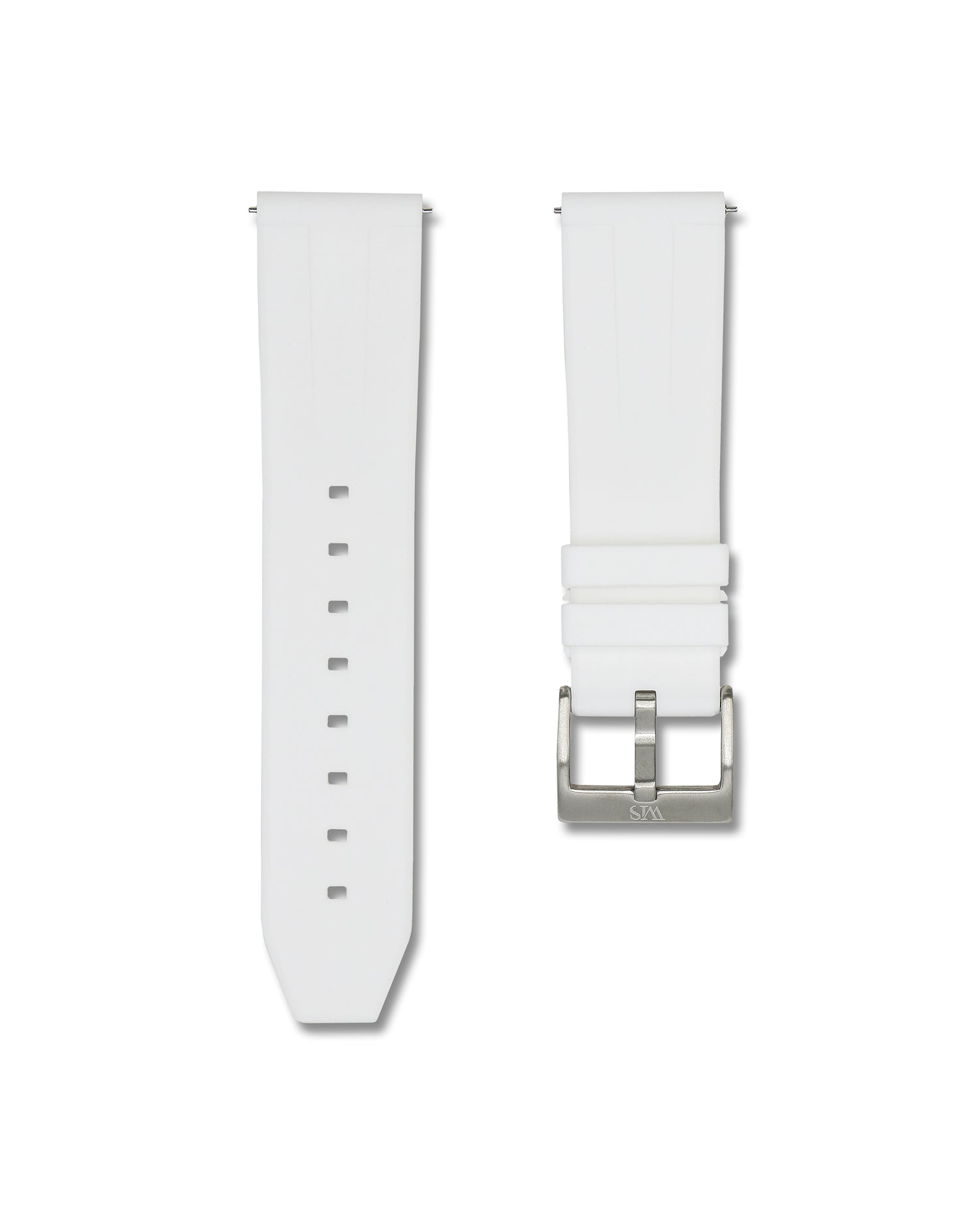 23mm White Rubber Quick Release Watch Band | WIS Straps