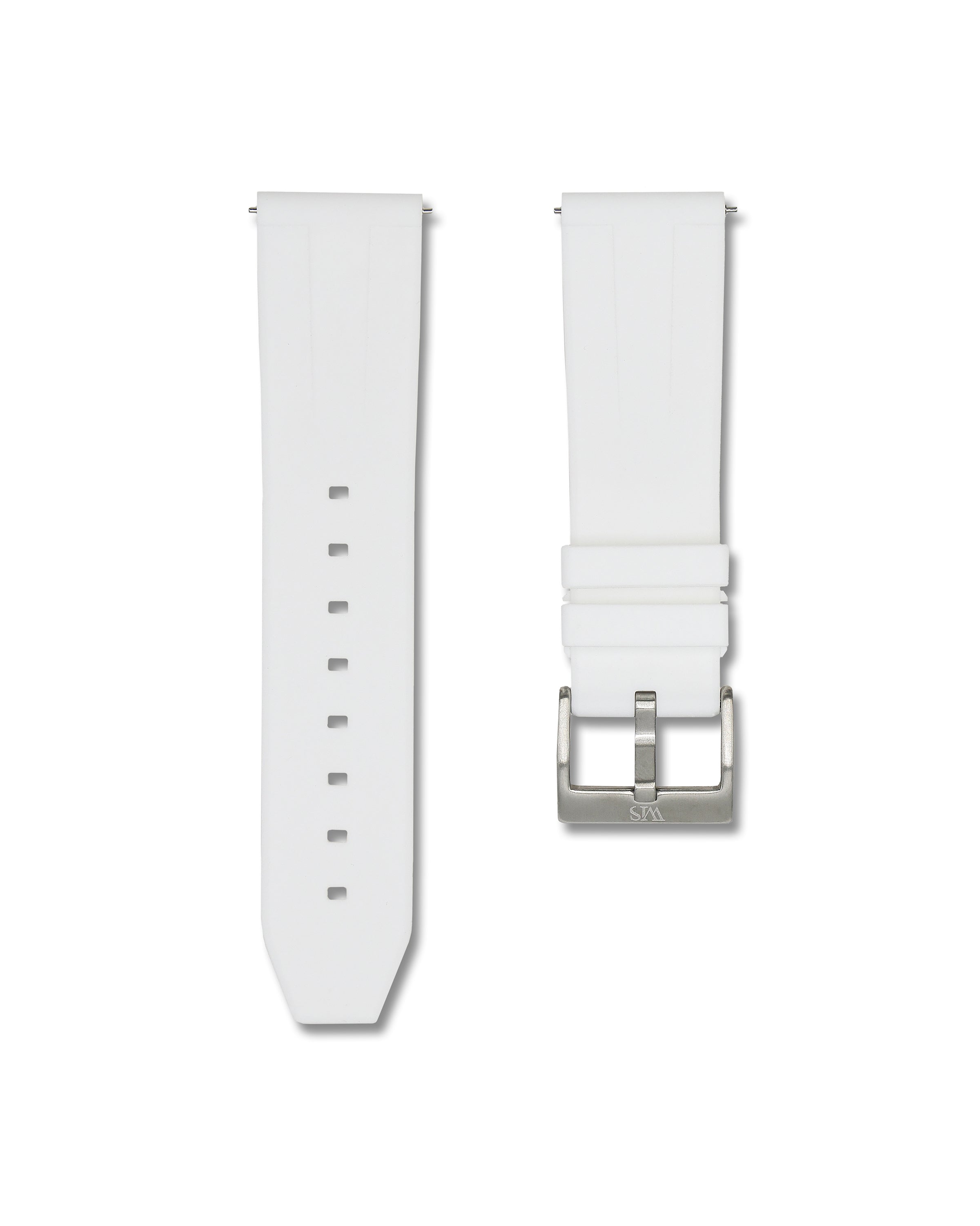 23mm White Rubber Quick Release Watch Band | WIS Straps