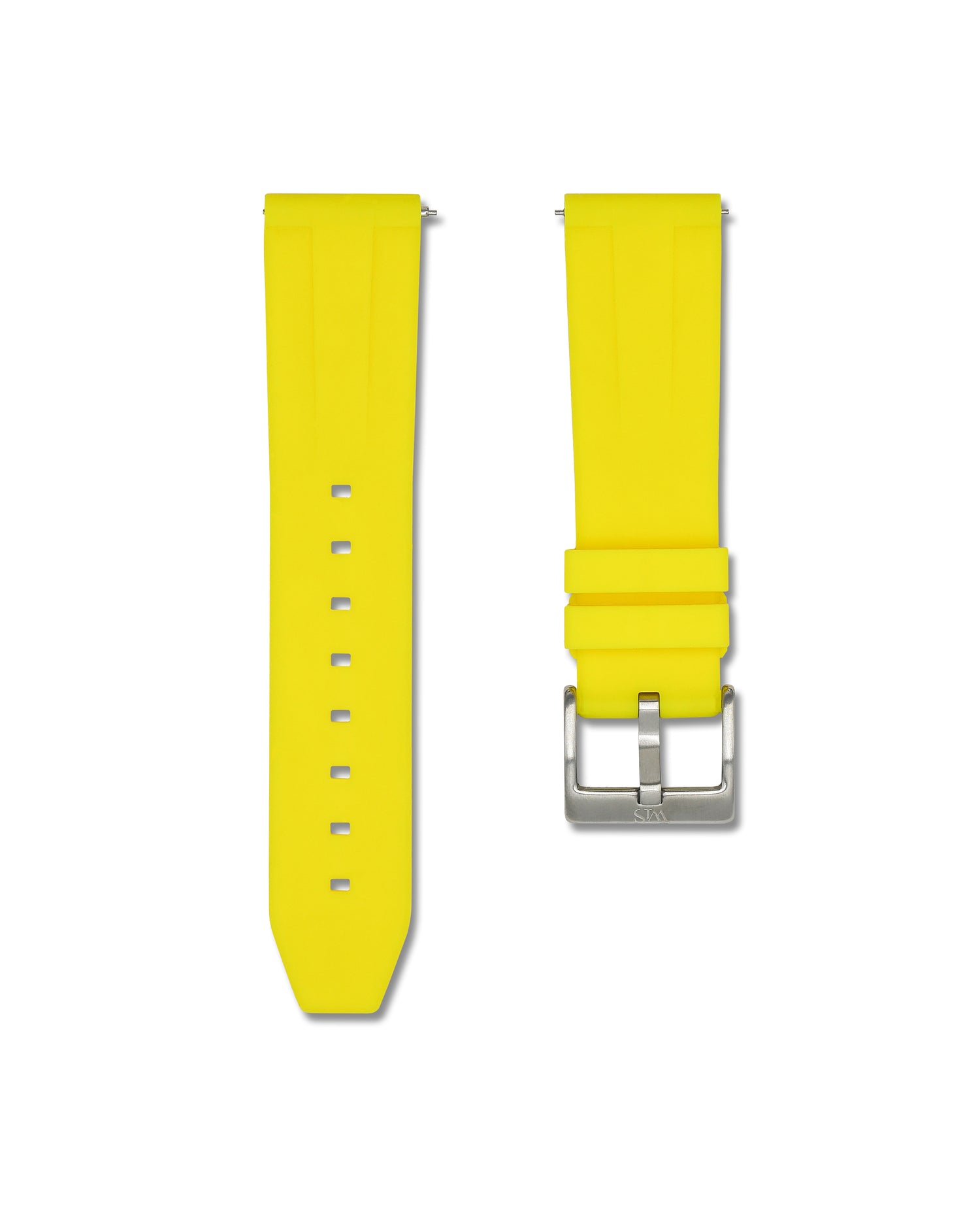 Yellow Rubber Watch Strap 22mm | WIS Watch Straps