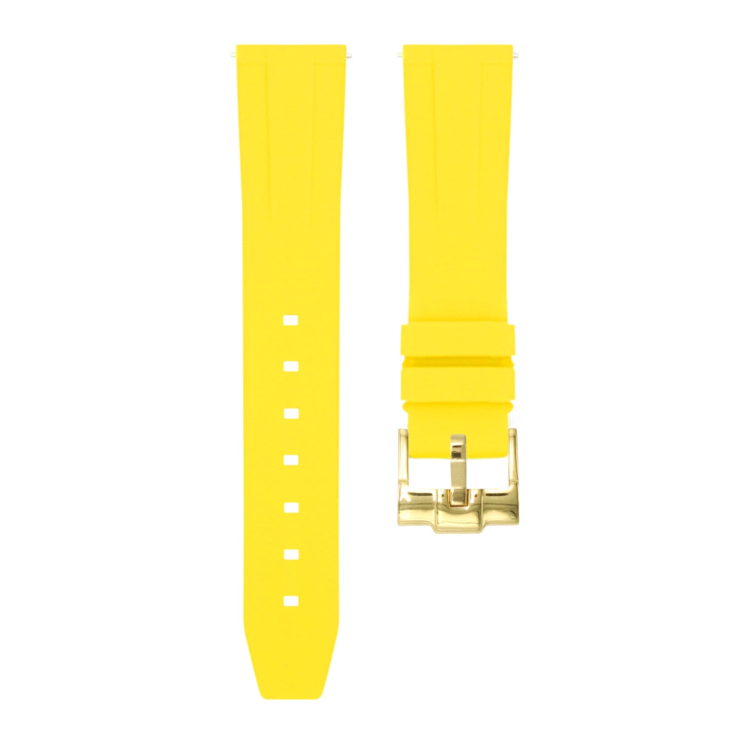 Lemon Yellow - Quick Release Rubber Watch Strap For Longines Record Collection