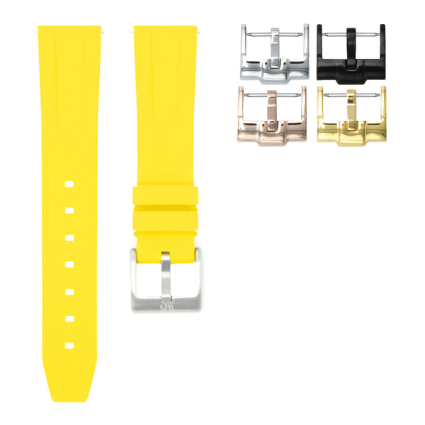 Lemon Yellow - Quick Release Rubber Watch Strap For Omega Seamaster