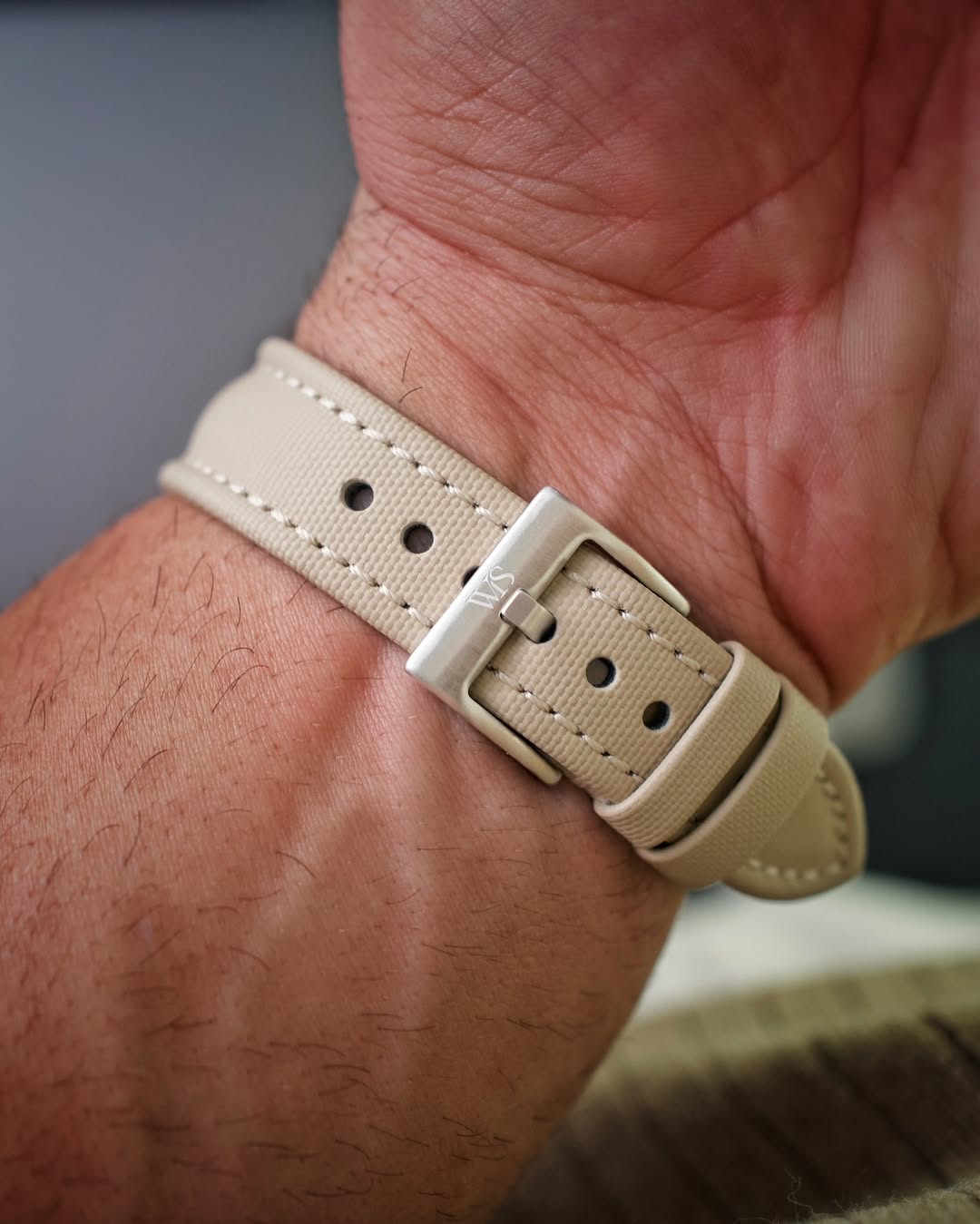 Beige Sailcloth Quick Release Watch Strap | WIS Watch Straps