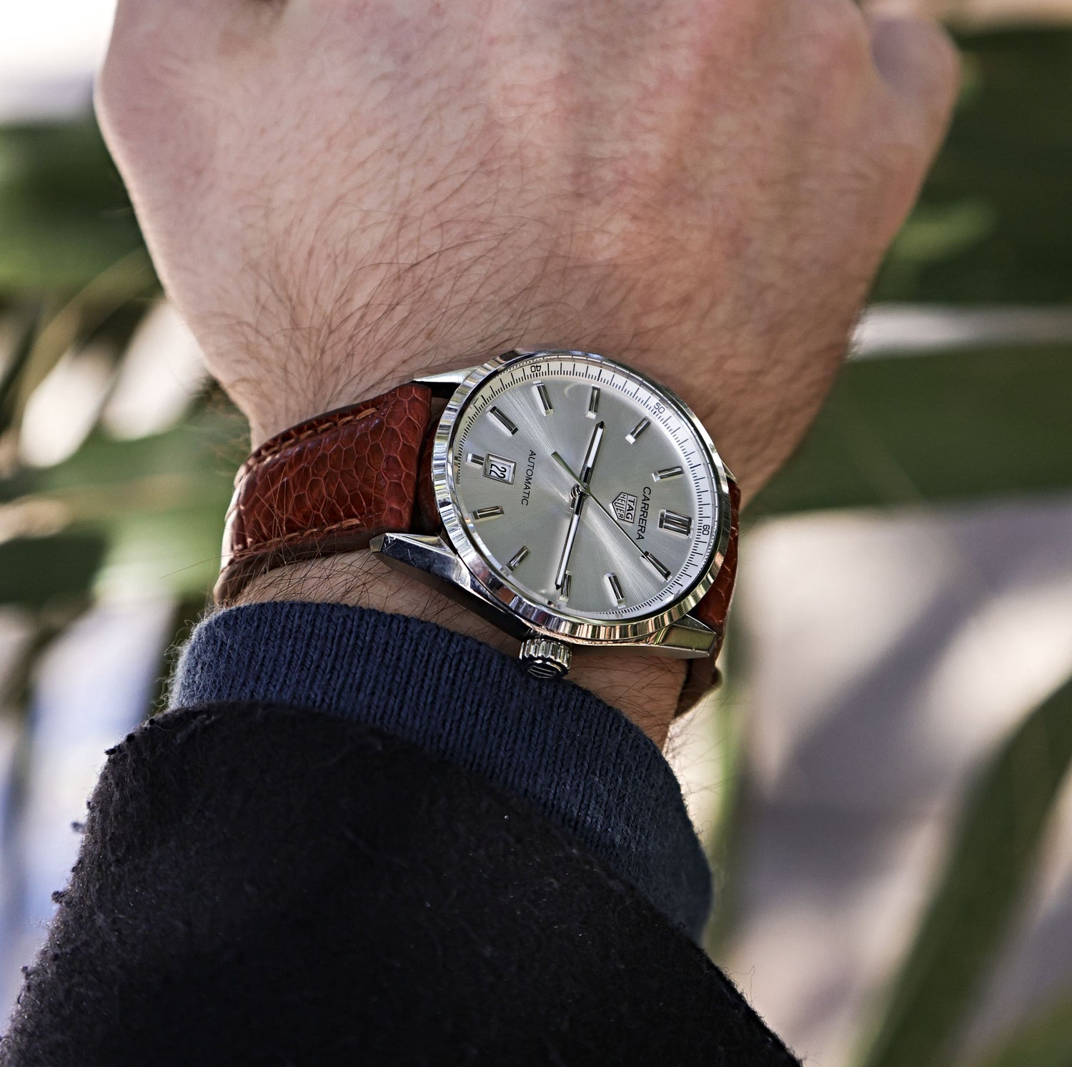 Brown Ostrich Shin Leather Watch Band | WIS Watch Straps