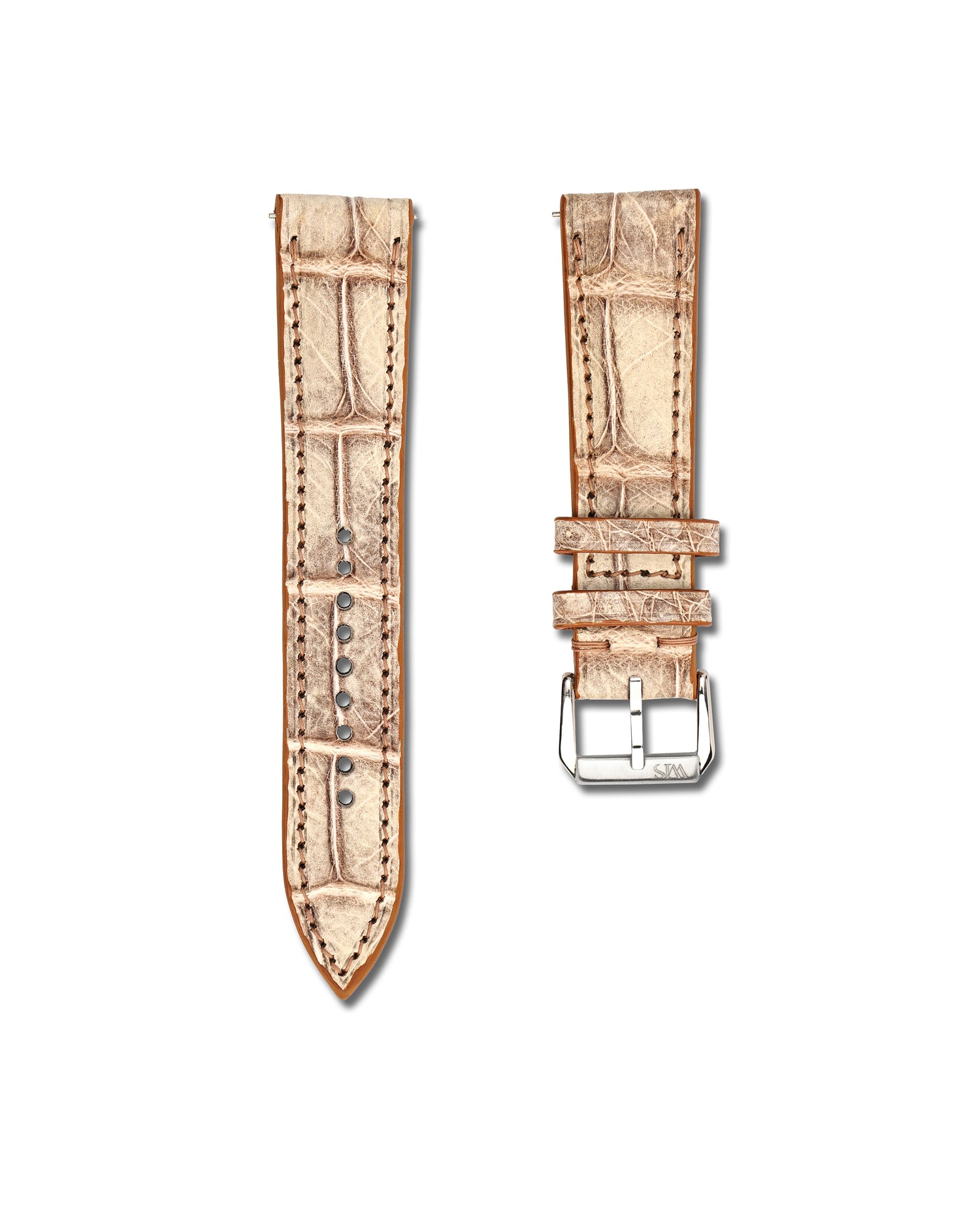 Tan Alligator Leather Watch Strap | WIS Straps