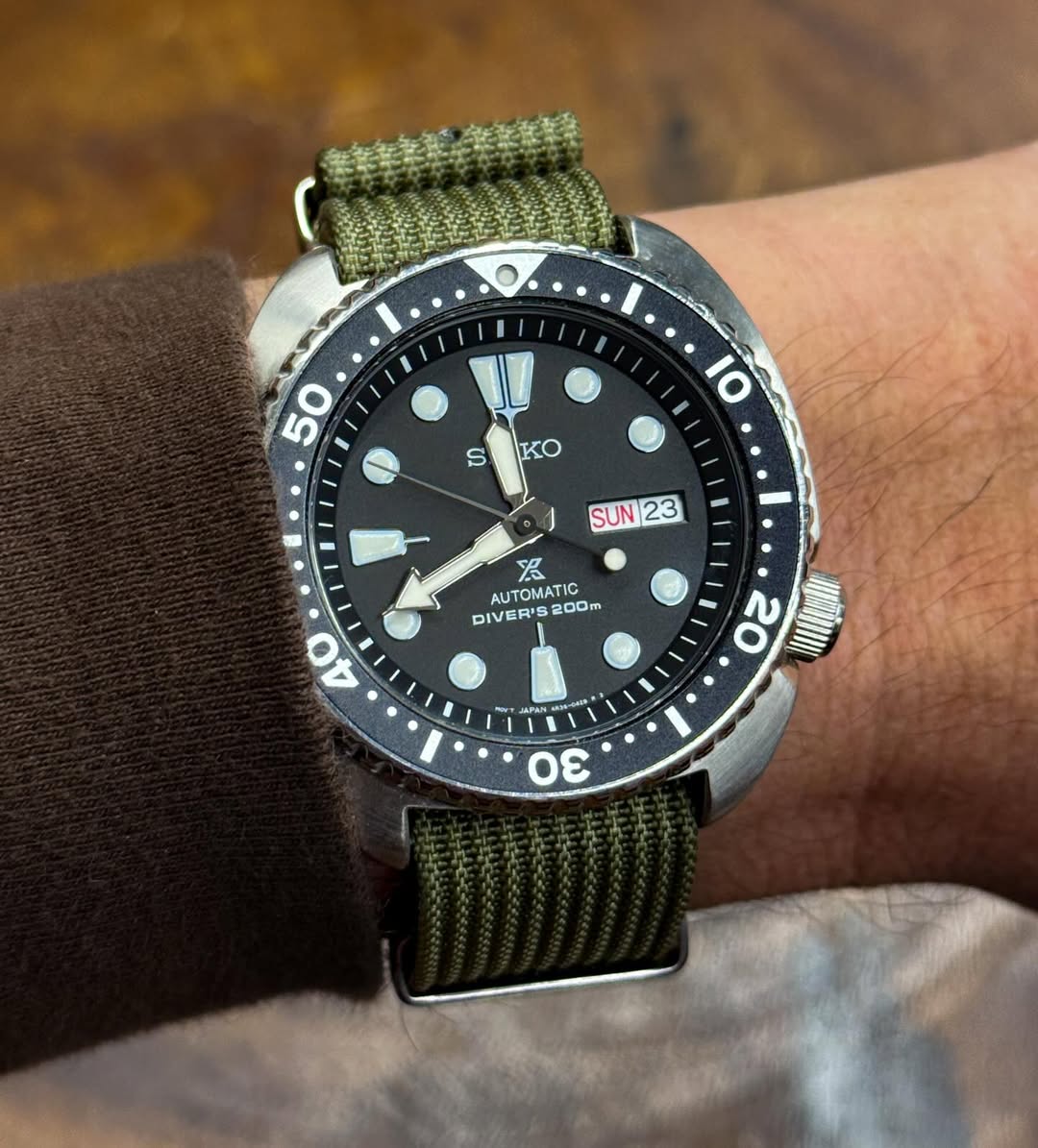 Green Woven Nylon 20mm Watch Band | WIS Watch Straps