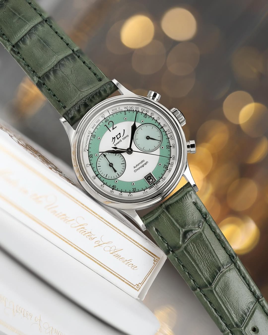 Green Alligator Leather Watch Band 20mm | WIS Watch Straps