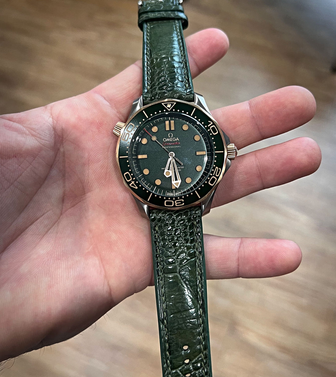 Green Ostrich Leg Watch Band | WIS Watch Straps