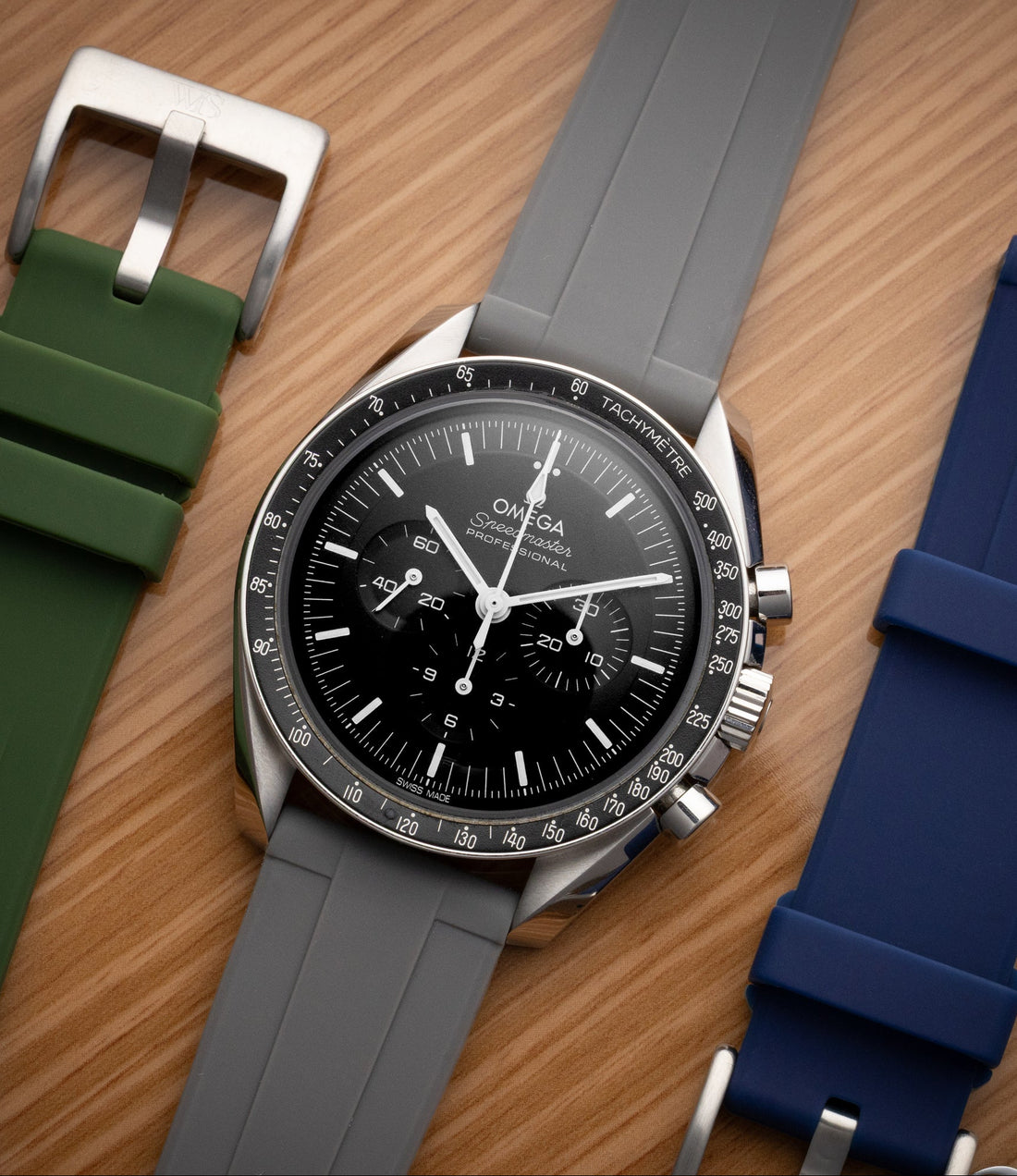 Grey Rubber Quick Release Watch Band | WIS Watch Straps