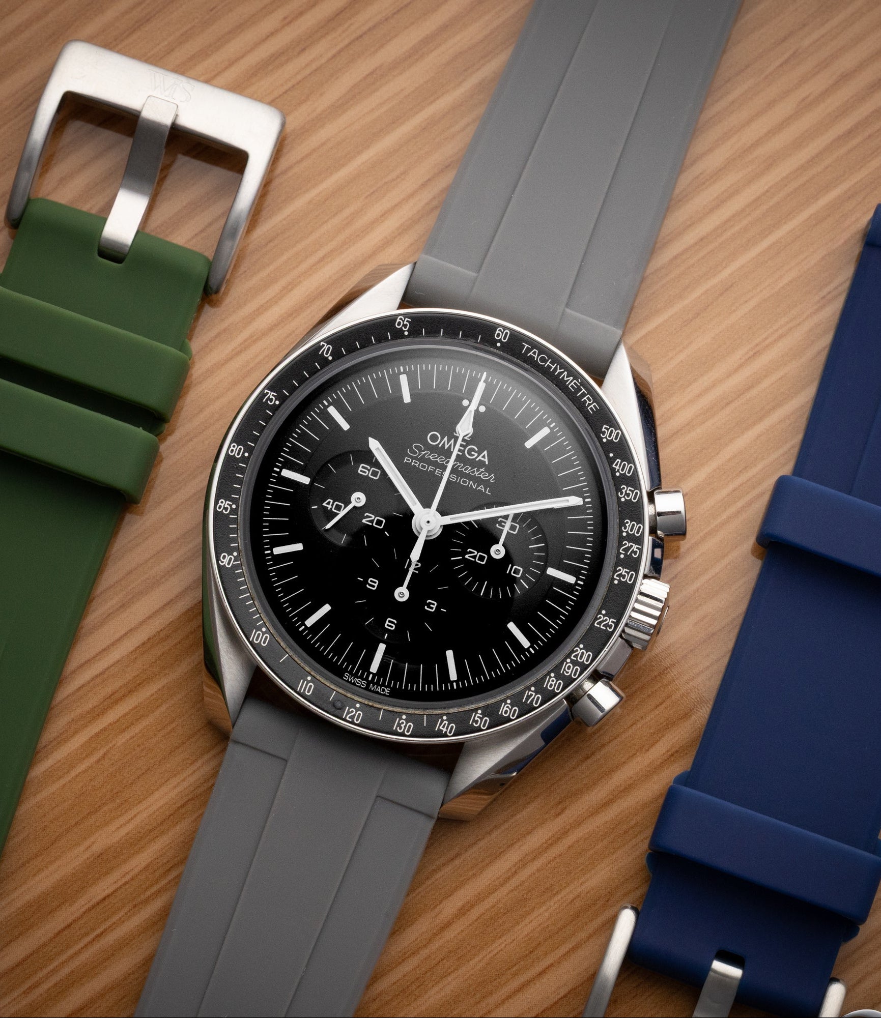 Grey Rubber Quick Release Watch Band | WIS Watch Straps