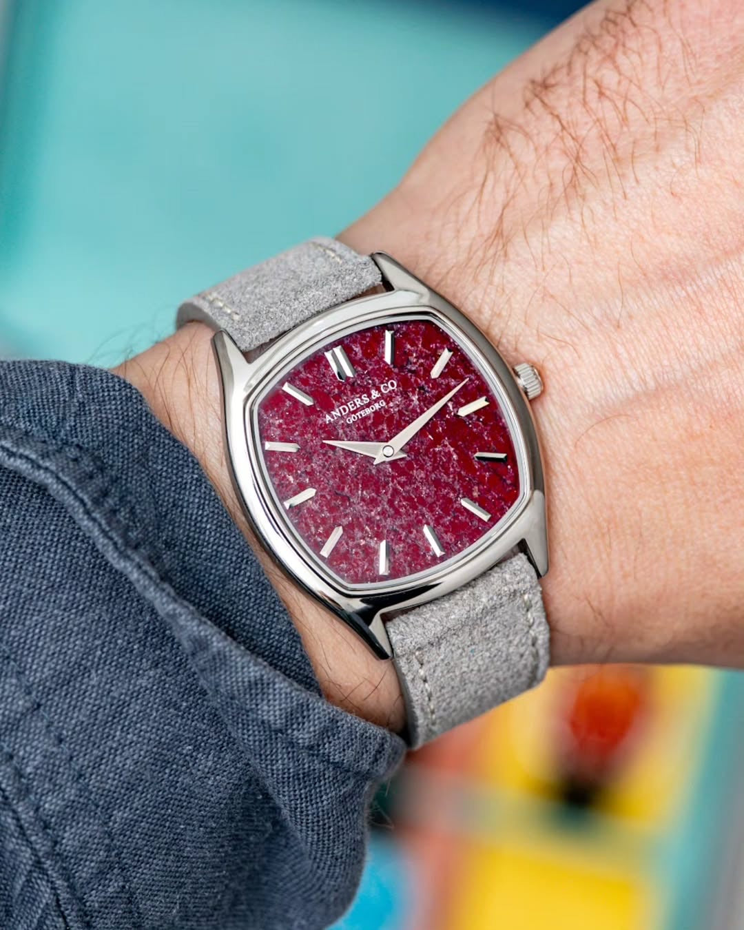 Grey Suede Leather WIS Watch Strap