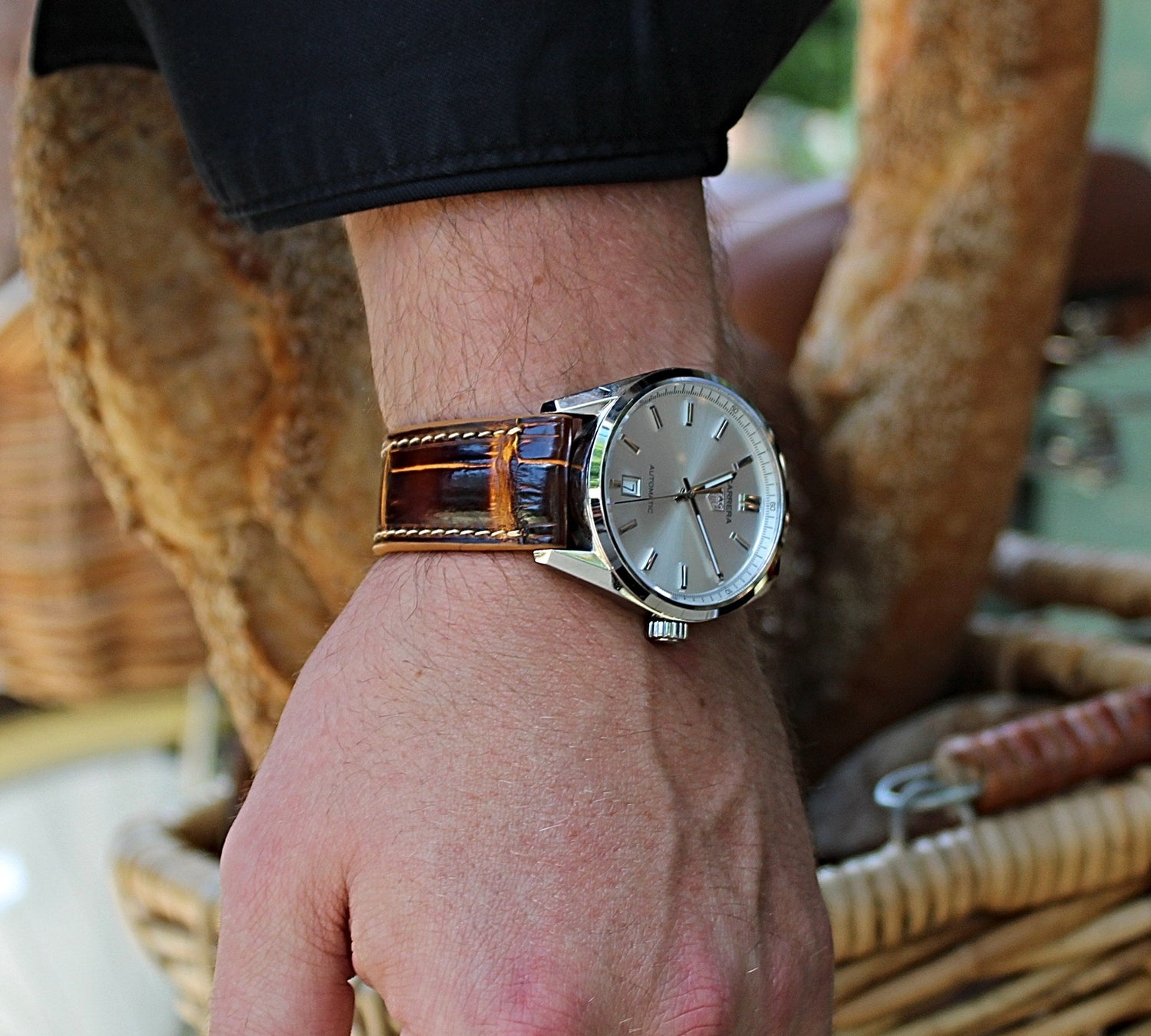 Brown Crocodile Handmade Exotic Leather Watch Strap | WIS Watch Straps