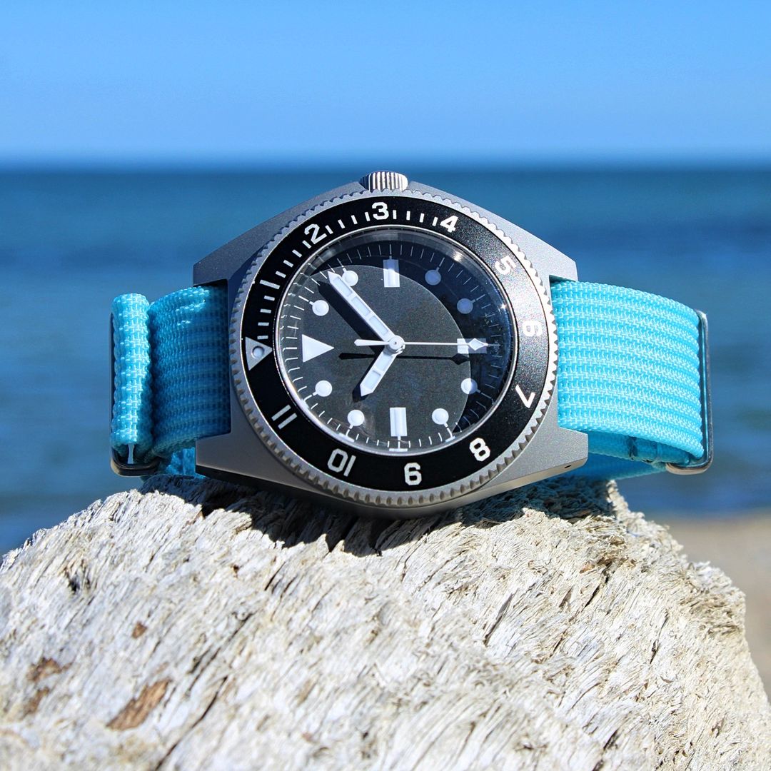 Miami Blue Woven Nylon Watch Strap | WIS