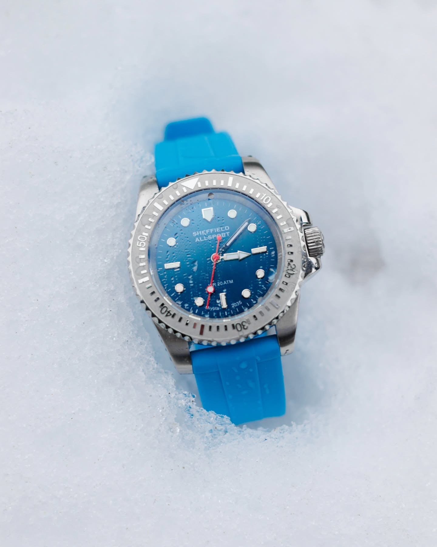 Miami Blue Rubber Quick Release Watch Band | WIS Watch Straps