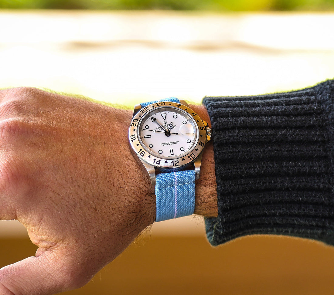 Miami Blue Elastic Watch Strap | WIS Watch Straps