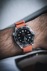 Tangerine Orange - Nato Watch Strap For Omega Seamaster