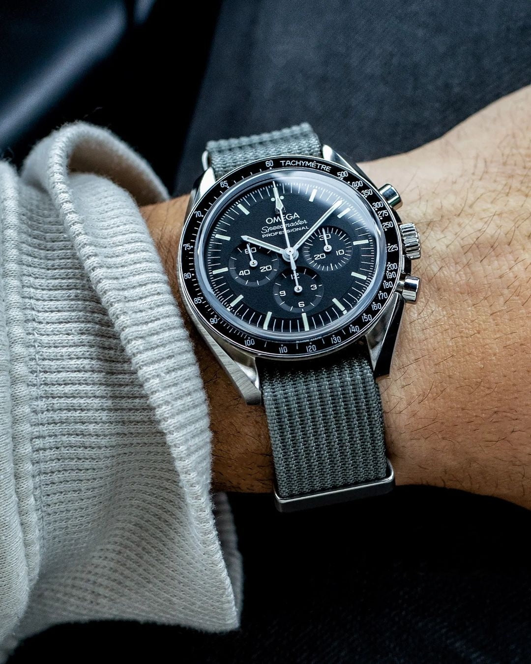Grey Woven Nylon Watch Strap | WIS Watch Straps