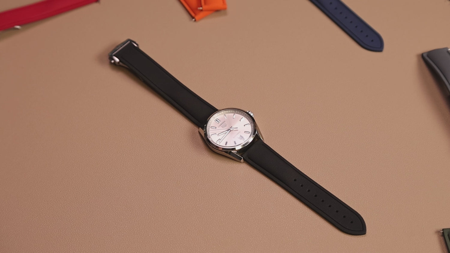 Black Deployment Clasp Rubber Sailcloth Watch Band | WIS Watch Straps