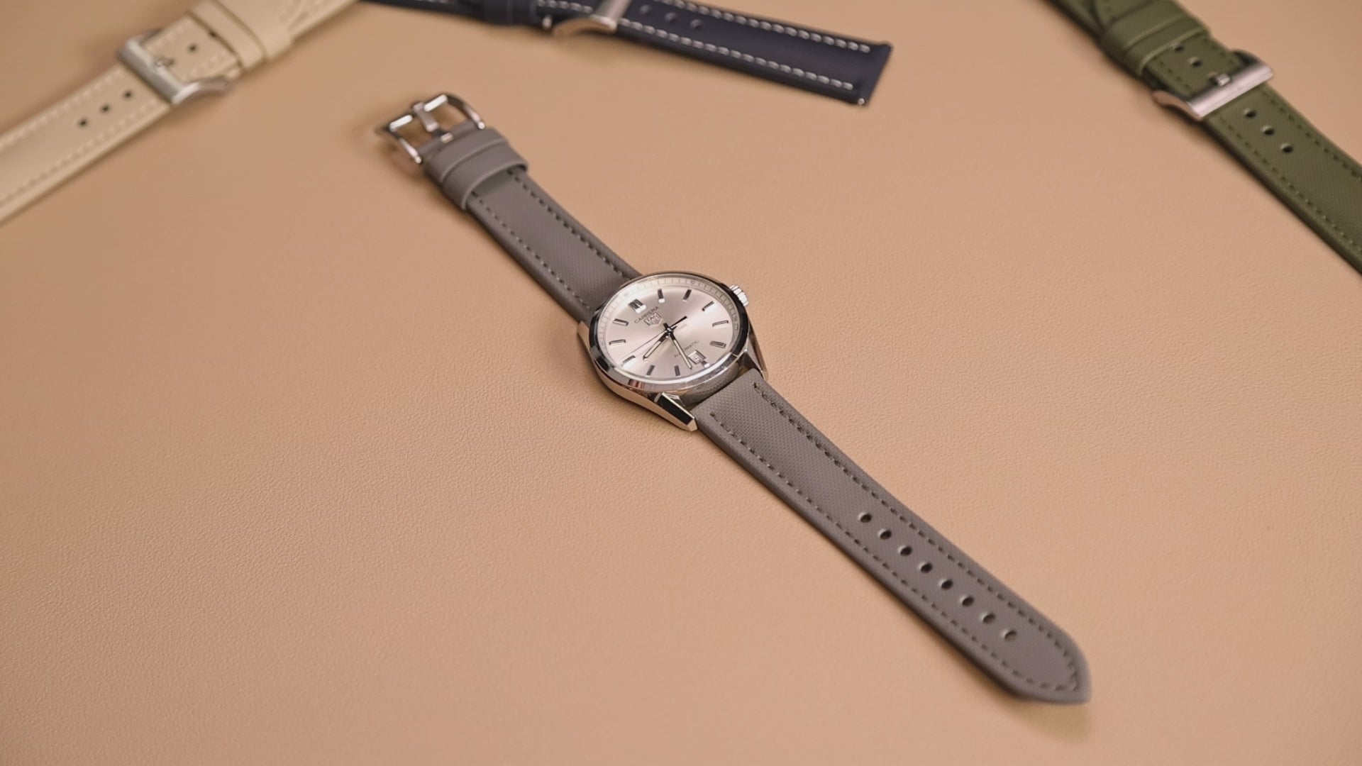 Grey Sailcloth Quick Release Watch Strap | WIS Watch Straps