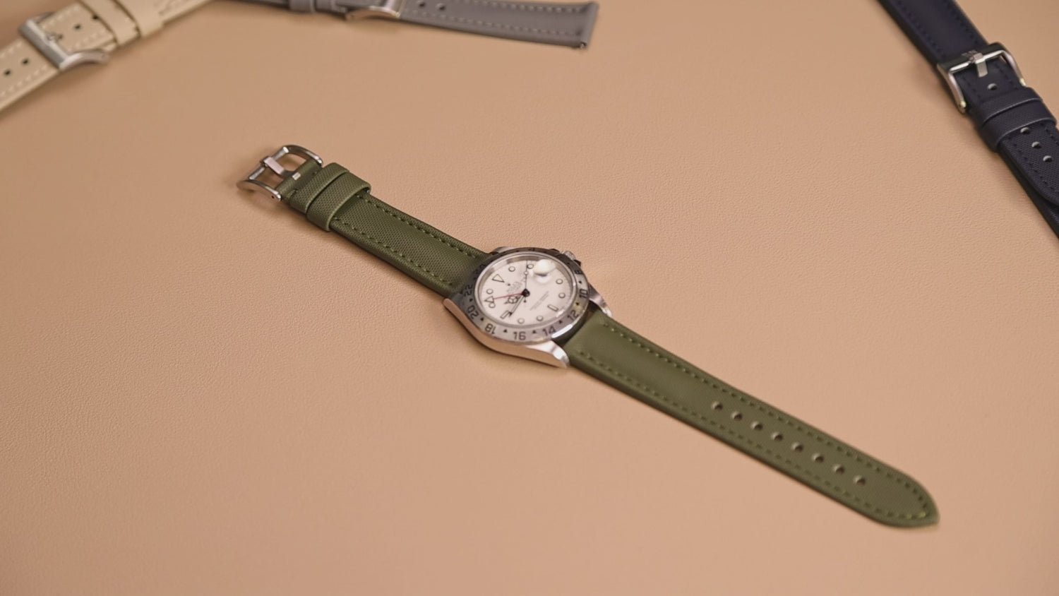 Green Sailcloth Quick Release Watch Band | WIS Watch Straps