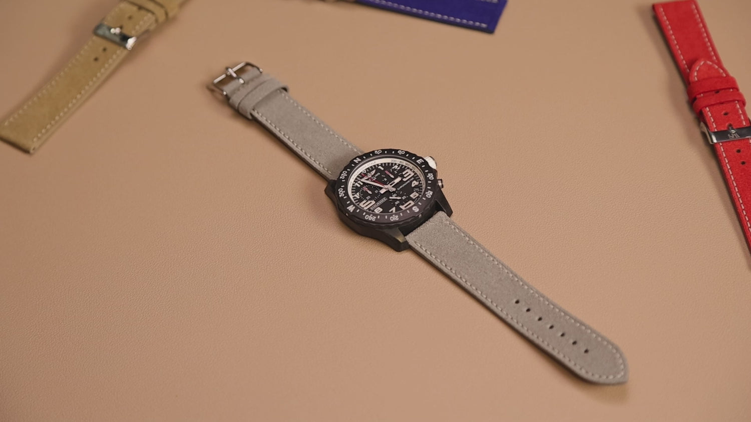 Grey Suede Leather Italian Made | WIS Watch Straps