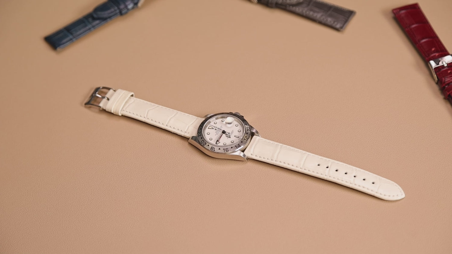 White Alligator Leather Watch Strap | WIS Watch Straps