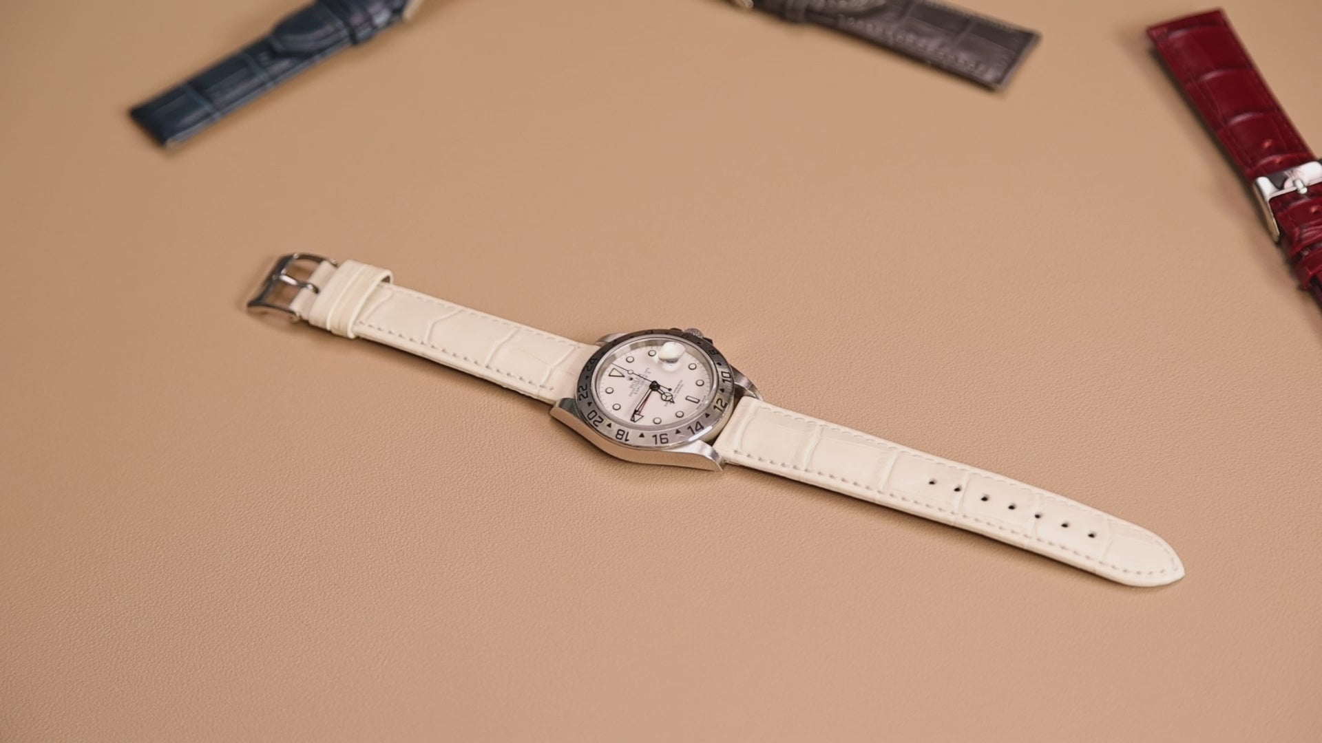 White Alligator Leather Watch Strap | WIS Watch Straps