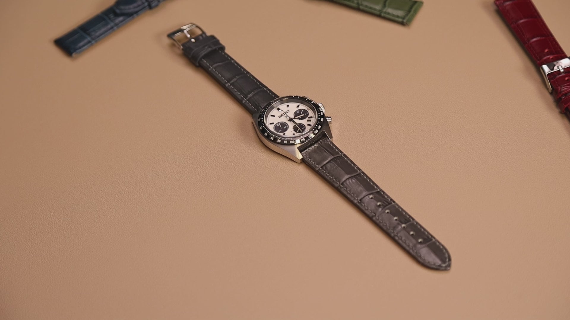 Grey Alligator Leather Watch Strap | WIS Watch Straps