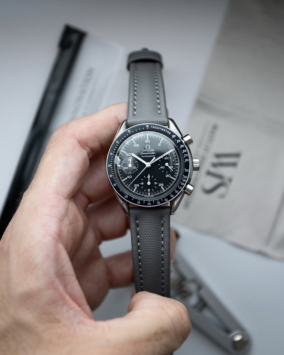 Slate Grey Sailcloth Strap 19mm