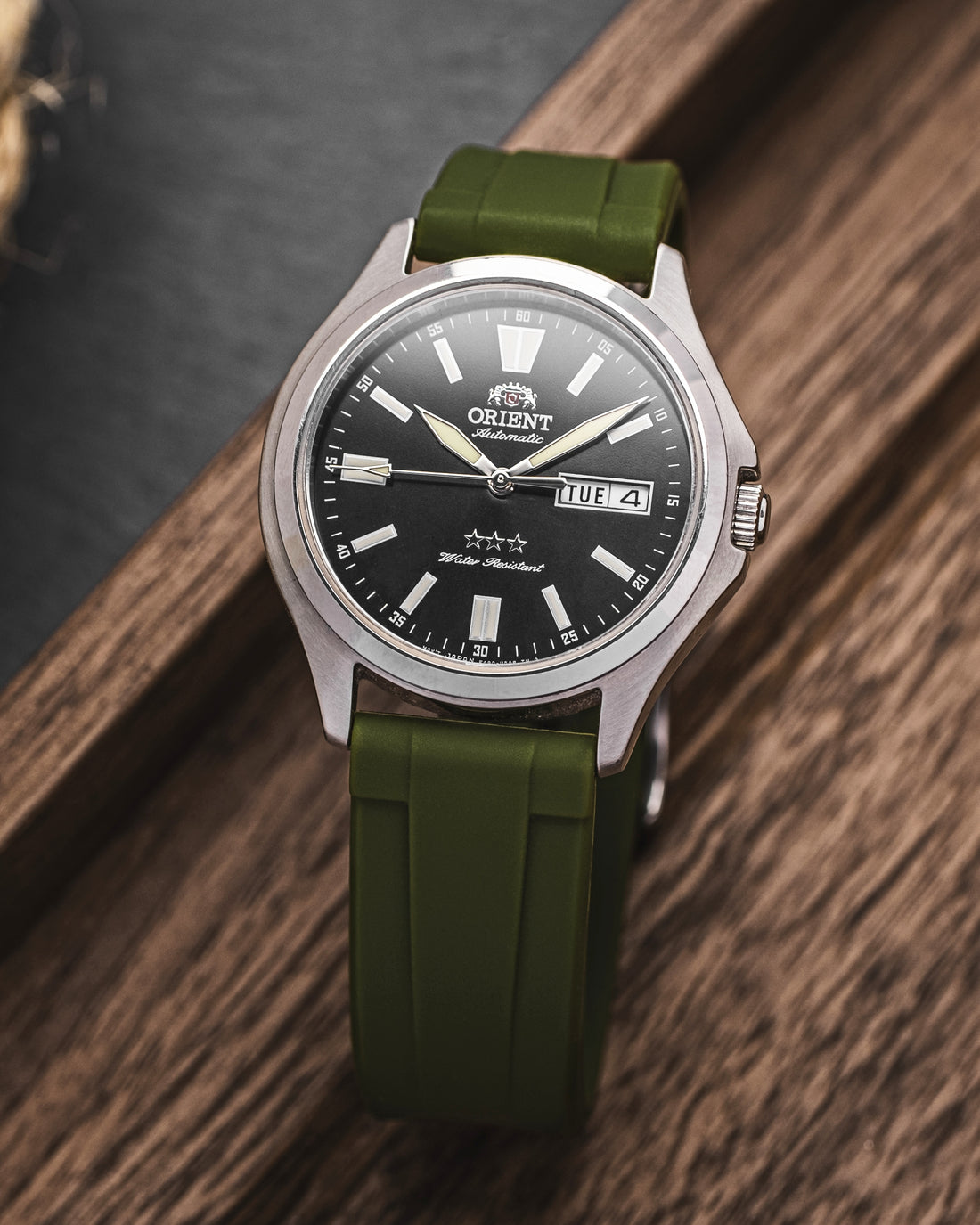 Olive Green Rubber Quick Release Watch Strap | WIS Watch Straps