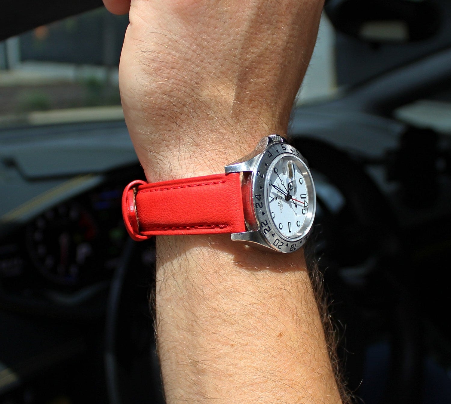 Red Calf Leather WIS Watch Strap