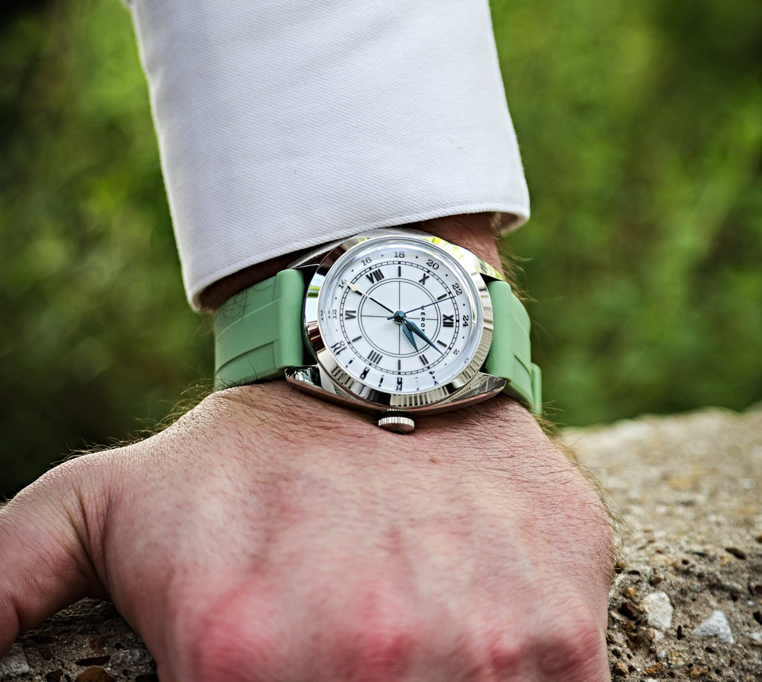 Sage Green Rubber Watch Band | WIS Watch Straps
