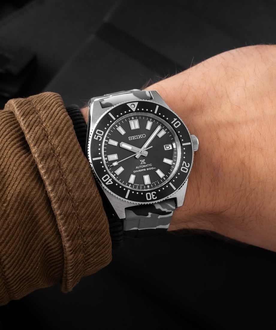 Arctic Snow Camo Quick Release Rubber Watch Straps | 20mm