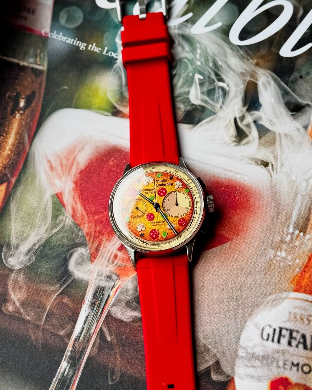 Studio Underd0g on Red Rubber WIS Watch Straps 