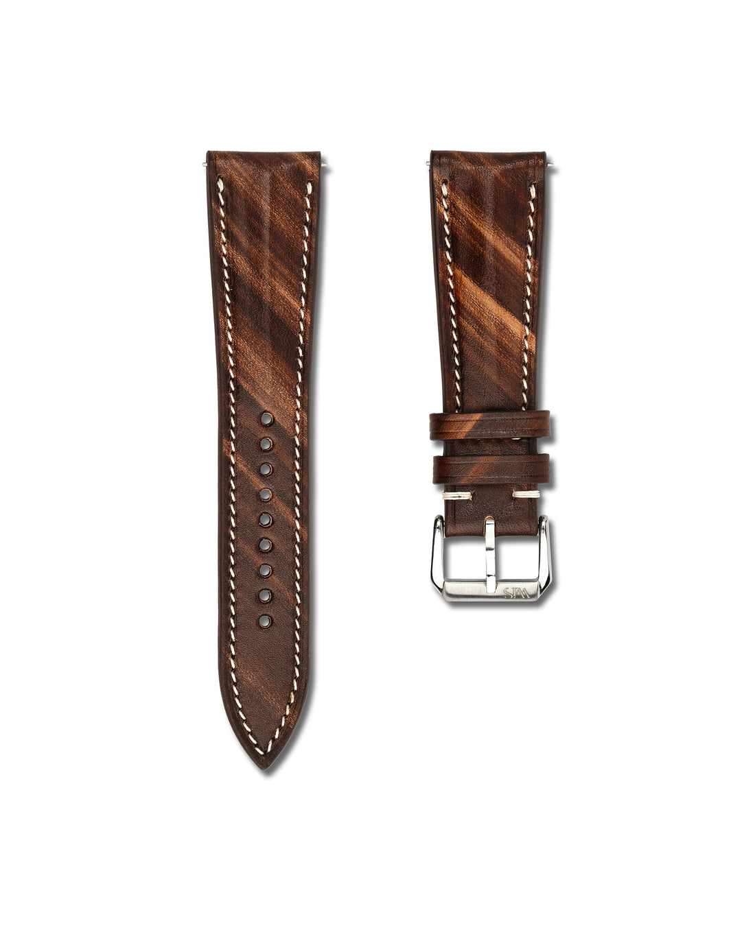 Brown Brushed Handmade Calf Leather WIS Watch Strap